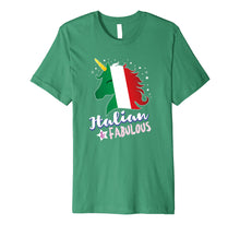 Load image into Gallery viewer, Italian Unicorn Italy Flag Kids Tshirt
