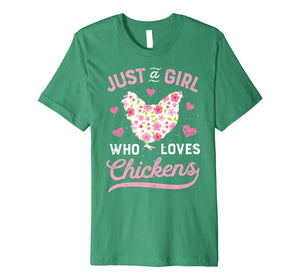 Funny shirts V-neck Tank top Hoodie sweatshirt usa uk au ca gifts for Just A Girl Who Loves Chickens T shirt Chicken Lover Farm 840595