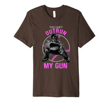 Load image into Gallery viewer, Funny shirts V-neck Tank top Hoodie sweatshirt usa uk au ca gifts for You Can't Outrun My Gun Softball Catcher Tee Shirt 512233
