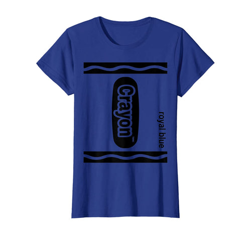 Royal blue Crayon Box Halloween Costume Matching Couple T-Shirt