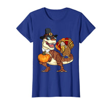Load image into Gallery viewer, Thanksgiving T-Rex Dinosaur Shirt - Dabbing Turkey Shirt T-Shirt
