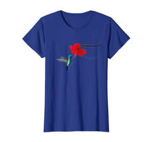 Load image into Gallery viewer, Hummingbird Flower In Pocket T-Shirt (Not Pocket Real)
