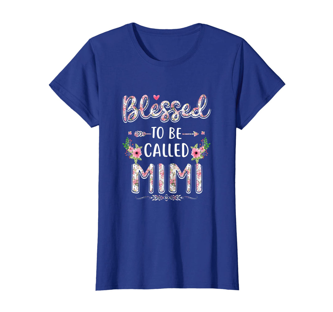 Womens Funny Grandma Gifts Blessed To Be Called Mimi T-Shirt
