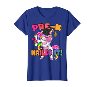 Pre-K Nailed It Flossing Unicorn Graduation Shirt Gift Girls