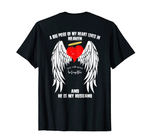 Funny shirts V-neck Tank top Hoodie sweatshirt usa uk au ca gifts for Husband Guardian Angel Shirt A Piece Of My Heart In Heaven 2028731