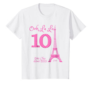 Funny shirts V-neck Tank top Hoodie sweatshirt usa uk au ca gifts for Paris Theme 10th Birthday Shirt for Girls 2767998