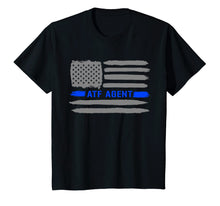 Load image into Gallery viewer, Police ATF AGENT American Flag Support Thin Blue Line Shirt
