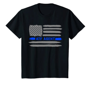 Police ATF AGENT American Flag Support Thin Blue Line Shirt