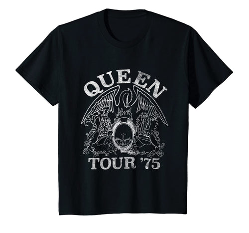 Queen Official Tour 75 Crest Logo T-Shirt 22132