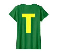 Load image into Gallery viewer, Initials Letter T-Theodore Chipmunk Christmas Back T Shirt 108908
