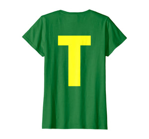 Initials Letter T-Theodore Chipmunk Christmas Back T Shirt 108908