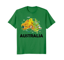 Load image into Gallery viewer, Australia T-Shirt Australian Elements Fun Map Ocenia Tee

