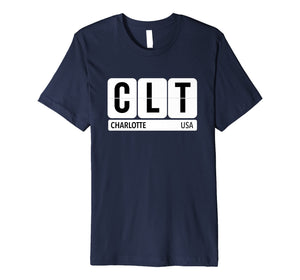 Funny shirts V-neck Tank top Hoodie sweatshirt usa uk au ca gifts for CLT Charlotte NC USA Travel Souvenir T-shirt (Black) 2065053