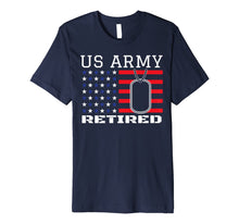 Load image into Gallery viewer, US American Flag Patriotism Dog Tag Veteran Army Retirement  Premium T-Shirt 1036032
