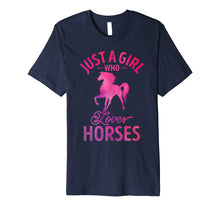 Load image into Gallery viewer, Funny shirts V-neck Tank top Hoodie sweatshirt usa uk au ca gifts for Just A Girl Who Loves Horses Shirt Horse Riding Women Gifts 821675
