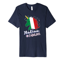 Load image into Gallery viewer, Italian Unicorn Italy Flag Kids Tshirt
