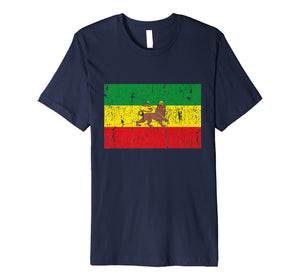Funny shirts V-neck Tank top Hoodie sweatshirt usa uk au ca gifts for Old Ethiopia Flag Lion of Judah Rasta Reggae T Shirt Tee New 2519462