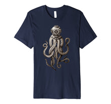 Load image into Gallery viewer, Funny shirts V-neck Tank top Hoodie sweatshirt usa uk au ca gifts for Vintage SCUBA Diver Octopus T-shirt, Kraken Helmet t-shirt 1557839
