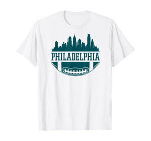 Philadelphia Football Vintage Philly Skyline Eagle Gift T-Shirt