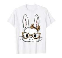 Load image into Gallery viewer, Bunny Rabbit Glasses Leopard Print Easter TShirt T-Shirt192077
