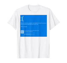 Load image into Gallery viewer, The Scariest Halloween Costume Blue Screen Of Death Lazy Tee T-Shirt
