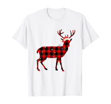 Load image into Gallery viewer, Funny shirts V-neck Tank top Hoodie sweatshirt usa uk au ca gifts for Funny Deer Christmas Lights Red Plaid Santa Hat Gift T-Shirt 330310
