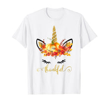 Load image into Gallery viewer, Unicorn Pumpkin Thanksgiving Thankful Cute Gift Shirt
