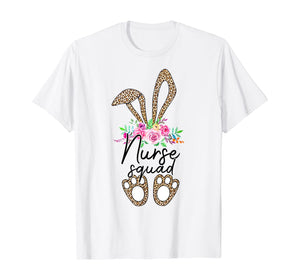 Leopard Print Bunny Nurse Squad Easter 2020 Gifts TShirt410154