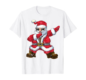 Vintage Christmas Boys Kids Men Xmas Gifts Dabbing Santa T-Shirt