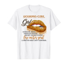 Load image into Gallery viewer, Scorpio Girl Hated by many Biting lips Tshirt Birthday Gifts 144317

