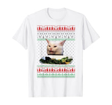 Load image into Gallery viewer, Funny shirts V-neck Tank top Hoodie sweatshirt usa uk au ca gifts for Woman Yelling at a Cat Ugly Christmas Sweater Meme Design T-Shirt 266392
