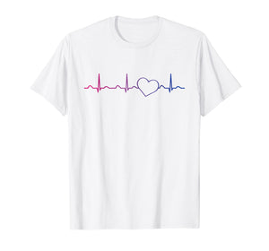 Funny shirts V-neck Tank top Hoodie sweatshirt usa uk au ca gifts for Bisexual Heartbeat Shirt, Cute LGBTQ Pride Month Gift 272870