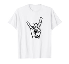 Load image into Gallery viewer, Rocking Hand Punk Rocker Music Band Guitar Festival T Shirt
