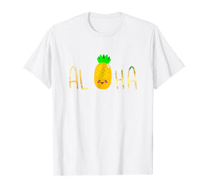 Pineapple Fruit Aloha Beaches Hawaii - Hawaiian T-Shirt