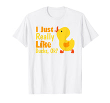 Load image into Gallery viewer, Funny shirts V-neck Tank top Hoodie sweatshirt usa uk au ca gifts for I Just Really Like Ducks Ok Funny Kids Birthday Shirt Gift 452633

