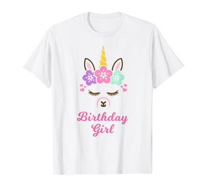 Funny shirts V-neck Tank top Hoodie sweatshirt usa uk au ca gifts for Llamacorn - Llama Birthday Girl Shirt 1091197