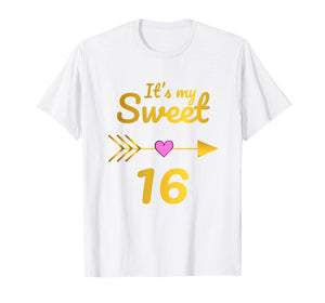 Funny shirts V-neck Tank top Hoodie sweatshirt usa uk au ca gifts for It's My Sweet 16 Birthday Shirt 16th Birthday Party T Shirt 2075708