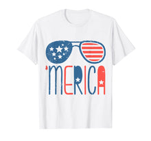 Load image into Gallery viewer, Funny shirts V-neck Tank top Hoodie sweatshirt usa uk au ca gifts for Merica American Flag Aviators Toddler TShirt 4th July WHITE 2279705
