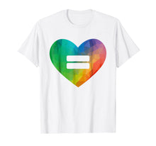 Load image into Gallery viewer, Funny shirts V-neck Tank top Hoodie sweatshirt usa uk au ca gifts for LGBT Love is Love Equality Shirt - Rainbow Heart Equal Sign 1891812
