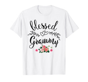 Funny shirts V-neck Tank top Hoodie sweatshirt usa uk au ca gifts for Blessed Grammy Shirt Grandma with floral Mother's Day T-Shirt 778428