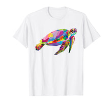 Load image into Gallery viewer, Turtle Shirt Colorful Floating Turtle Pop Art Style T-Shirt
