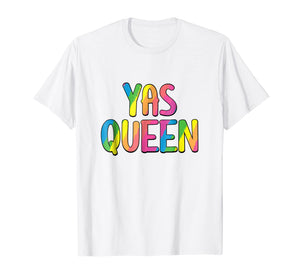 Funny shirts V-neck Tank top Hoodie sweatshirt usa uk au ca gifts for Yas Kween City Shirt Rainbow Colors Yas Queen 1082923