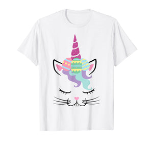 Funny shirts V-neck Tank top Hoodie sweatshirt usa uk au ca gifts for Girls Easter T-Shirt Bunny Rabbit Face Unicorn Shirt Gift 2459479