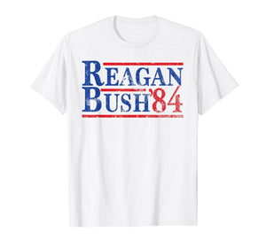 Reagan Bush 84 T-shirt Ronald Reagan for President 1984
