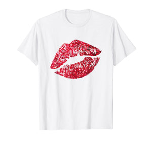 Funny shirts V-neck Tank top Hoodie sweatshirt usa uk au ca gifts for Sexy Red Glitter Lips Kiss Me Love Makeup Lipstick Shirt Tee 2489921
