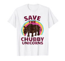 Load image into Gallery viewer, Save The Chubby Unicorns Shirt. Vintage Retro Colors Tshirt
