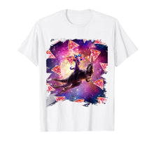 Load image into Gallery viewer, Funny shirts V-neck Tank top Hoodie sweatshirt usa uk au ca gifts for Thug Space Cat On Dinosaur Unicorn - Pizza Shirt 2541418
