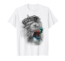 Load image into Gallery viewer, Funny shirts V-neck Tank top Hoodie sweatshirt usa uk au ca gifts for Tee King Lions Head Crown Roar Jungle Face Paint T-Shirt 2079742
