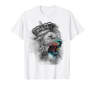 Funny shirts V-neck Tank top Hoodie sweatshirt usa uk au ca gifts for Tee King Lions Head Crown Roar Jungle Face Paint T-Shirt 2079742