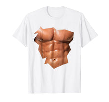 Load image into Gallery viewer, Funny shirts V-neck Tank top Hoodie sweatshirt usa uk au ca gifts for Mens Chest Six Pack Abs funny fake abs Muscles T-Shirt REALISTIC 2000111
